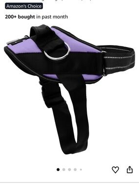 Shawn co Purple and Black No-Pull Dog Harness with  3 Metal D-Rings